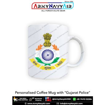 Personalised Coffee Mugs with Gujarat Police : ArmyNavyAir.com