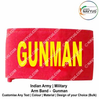 Indian Army-Military (Infantry Division) (Arm Band-Armlet-Brassards) Arm Band Worn Around Upper Arm For Various Duties-Patrol-Security-Convoy & Personnel Escorts-Gunman