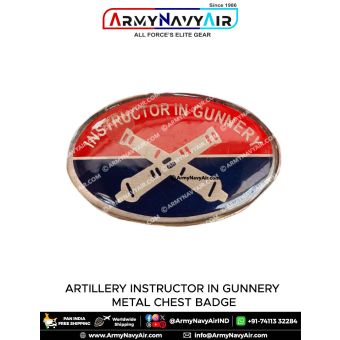Artillery Instructor In Gunnery Metal Chest Badge : ArmyNavyAir.Com