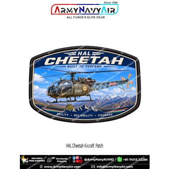 HAL Cheetah Light Utility Helicopter Patch for Aviation Enthusiasts and Collectors