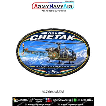 HAL Chetak Light Utility Helicopter Patch for Aviation Enthusiasts and Collectors