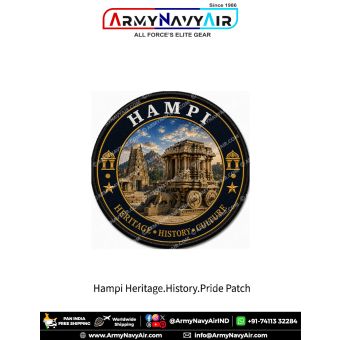 Hampi Heritage History Culture Round Patch