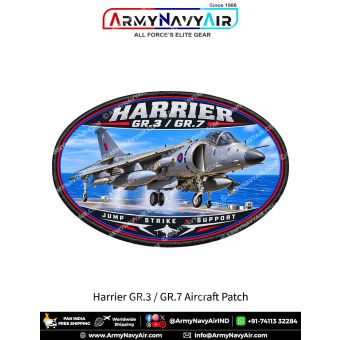 Harrier GR.3 / GR.7 V/STOL Strike Aircraft Patch for Aviation Enthusiasts and Collectors