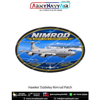 Hawker Siddeley Nimrod Maritime Patrol Aircraft Patch for Aviation Enthusiasts and Collectors