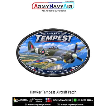 Hawker Tempest Fighter Aircraft Patch for Aviation Enthusiasts and Collectors