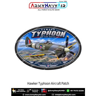 Hawker Typhoon Fighter-Bomber Aircraft Patch for Aviation Enthusiasts and Collectors