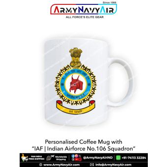 Personalised IAF Indian Air Force No 106 Squadron Mug: ArmyNavyAir.com