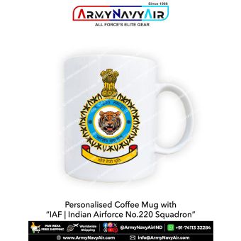 Personalised IAF Indian Air Force No 220 Squadron Mug: ArmyNavyAir.com