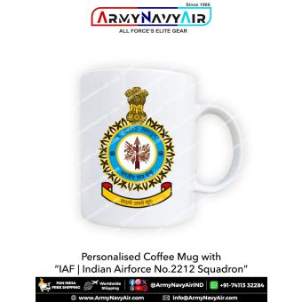 Personalised IAF Indian Air Force No 2212 Squadron Mug: ArmyNavyAir.com