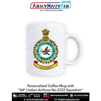 Personalised IAF Indian Air Force No 2232 Squadron Mug: ArmyNavyAir.com