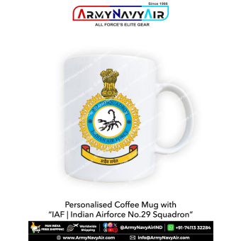 Personalised IAF Indian Air Force No 29 Squadron Mug: ArmyNavyAir.com