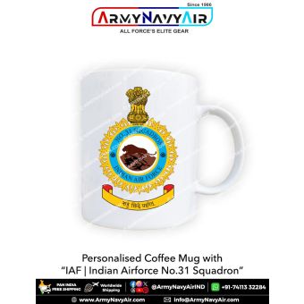 Personalised IAF Indian Air Force No 31 Squadron Mug : ArmyNavyAir.com