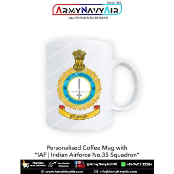 Personalised IAF Indian Air Force No 35 Squadron Mug : ArmyNavyAir.com