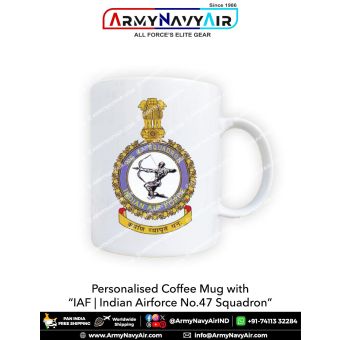 Personalised IAF Indian Air Force No 47 Squadron Mug: ArmyNavyAir.com