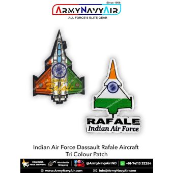 IAF Indian Air Force Dassault Rafale Aircraft Tri Colour Patch : ArmyNavyAir.com