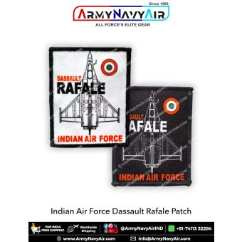IAF Indian Air Force Dassault Rafale Tri Insignia Patch : ArmyNavyAir.com