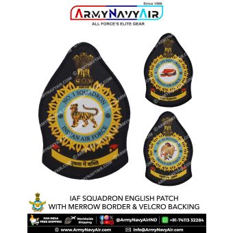 IAF | Indian Airforce Squadron Patch English : ArmyNavyAir.com