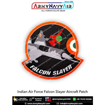 IAF Indian Air force Falcon Slayer Aircraft Patch : ArmyNavyAir.com