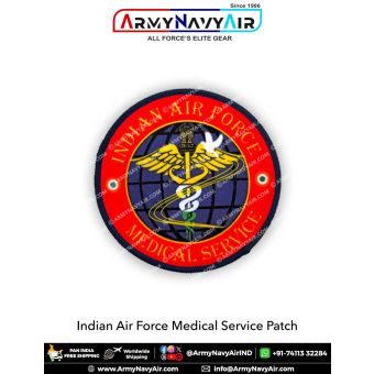 IAF Indian Air Force Medical Service Caduceus Patch : ArmyNavyAir.com