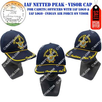 IAF | Indian Airforce Peak Netted Visor caps : ArmyNavyAir.com