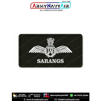 IAF Cheetahs Patch featuring the Indian Air Force wings emblem and CHEETAHS unit identification on military green printed fabric with a stitched border, suitable for flight suits, flying overalls, uniforms, jackets, aviation collections, displays, and Ind
