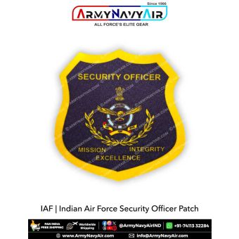 IAF Indian Air Force Security Officer Patch : ArmyNavyAir.com