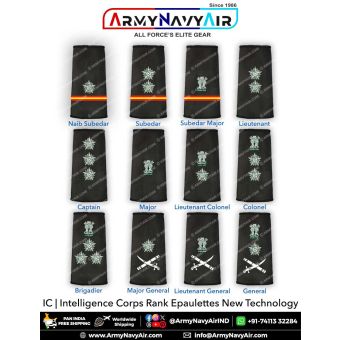 Indian Army Intelligence Corps Rank Epaulettes : ArmyNavyAir.com