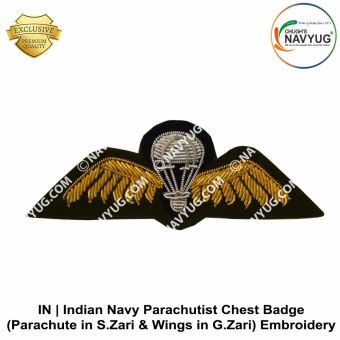 IN | Indian Navy Parachutist Chest Badge Embroidery : ArmyNavyAir.com