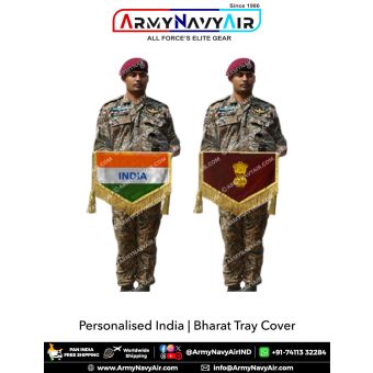 Personalised India Bharat Flag Ceremonial Tray Cover : ArmyNavyAir.com