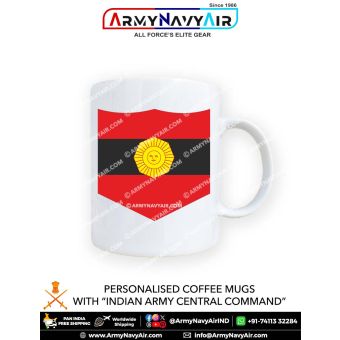 Personalised Coffee Mugs With Army Central Command HQ Logo