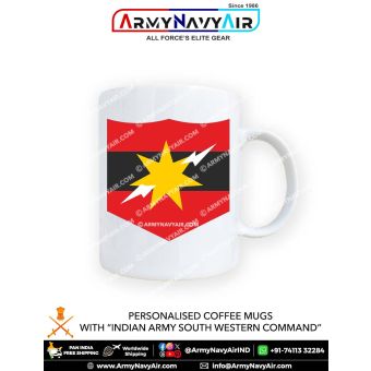 Personalised Coffee Mugs With Army South Western Command HQ Logo