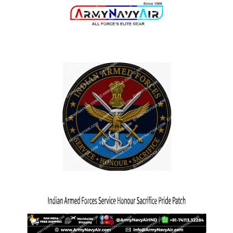 Indian Armed Forces Pride Patch | Service • Honour • Sacrifice