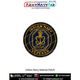 Indian Navy Veteran Patch - Naval Veterans Heritage Roundel Patch