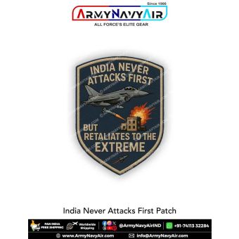 Personalised Operation Sindoor Patch : ArmyNavyAir.com-Indian Never Attacks First