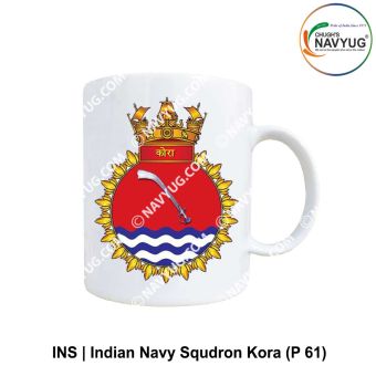 Personalised Indian Navy INS Kora Mug with corvette design