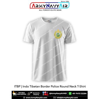 Personalised ITBP Round Neck T-Shirt : ArmyNavyAir.com