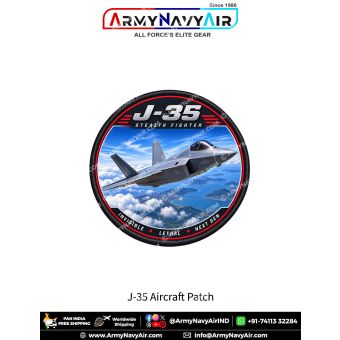 Shenyang J-35 Stealth Fighter Aircraft Patch for Aviation Enthusiasts and Collectors
