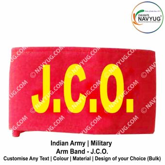 Indian Army-Military (Area Commands) (Arm Band-Armlet-Brassards) Arm Band Worn Around Upper Arm For Various Duties-Patrol-Security-Convoy & Personnel Escorts-JCO-Junior Commissioned Officer