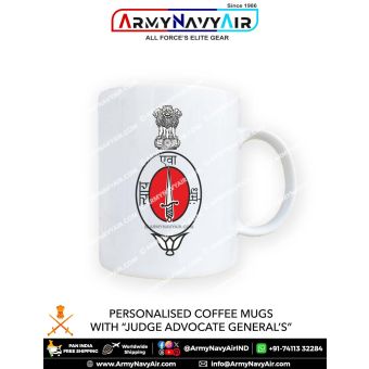 Personalised Coffee Mugs With JAG Judge Advocate General's Department Logo