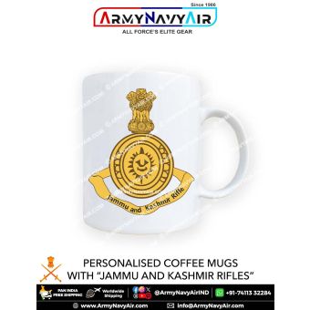 Personalised Coffee Mugs With JAKRIF Jammu & Kashmir Rifles Logo