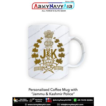 Personalised Coffee Mugs with Jammu & Kashmir Police : ArmyNavyAir.com