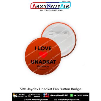 SRH Fan Button Badge - I Love Jaydev Unadkat :ArmyNavyAir.com
