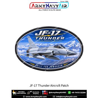 JF-17 Thunder Multirole Fighter Aircraft Patch for Aviation Enthusiasts and Collectors