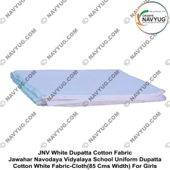JNV White Dupatta Cotton Fabric :ArmyNavyAir.com