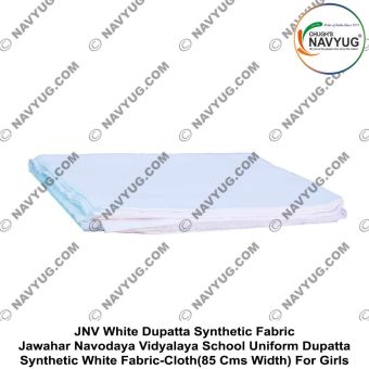 JNV White Dupatta Polyster Fabric :ArmyNavyAir.com