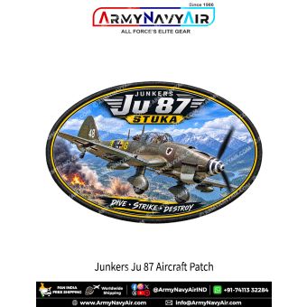 Junkers Ju 87 Stuka Dive Bomber Aircraft Patch for Aviation Enthusiasts and Collectors