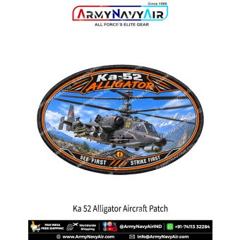 Ka-52 Alligator Attack Helicopter Patch for Aviation Enthusiasts and Collectors