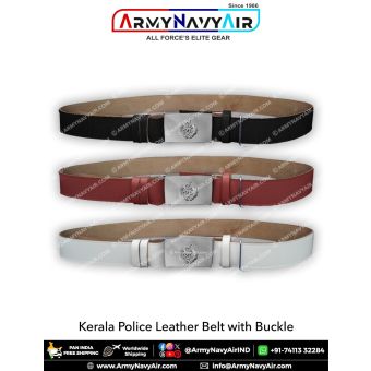 Kerala Police Leather Belt : ArmyNavyAir.com