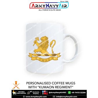 Personalised Coffee Mugs With Kumaon Regiment Logo