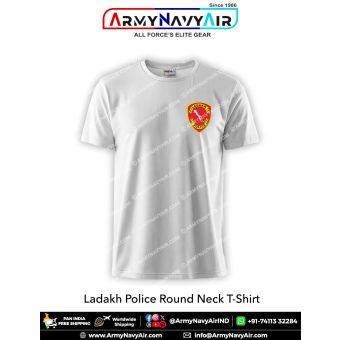 Personalised Ladakh Police Round Neck T-Shirt : ArmyNavyAir.com